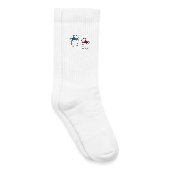 Les ours polaires arrivent - Chaussettes de tennis bio enfant - blanc - Droite