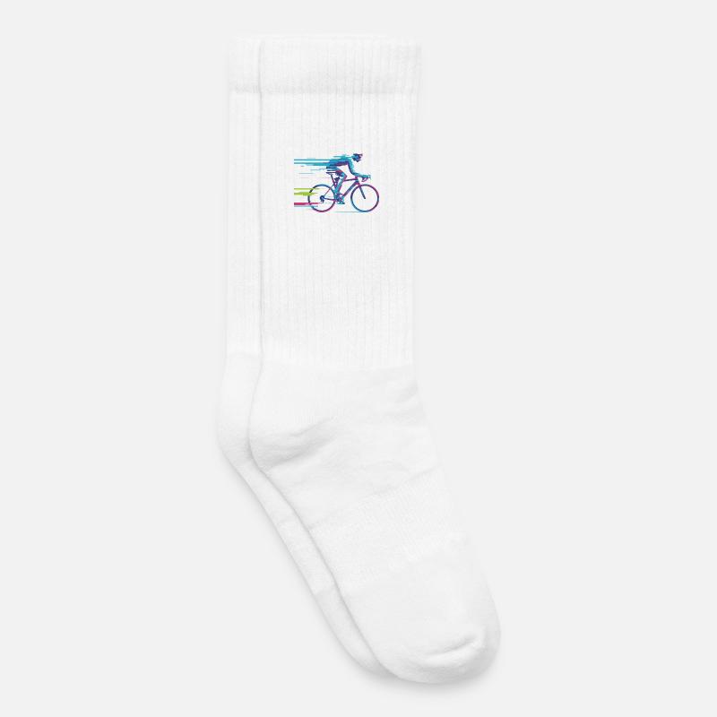 Evolve Your Ride – Glitch Cycling Concept - Kinder Tennissocken - Weiß