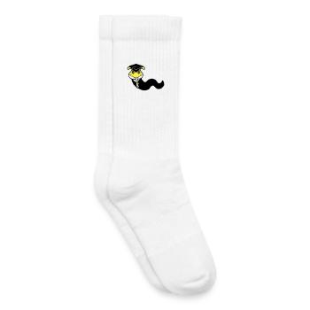 Raupe Schulabschluss Abitur bestanden College Wurm - Kinder Tennissocken - Weiß - Rechts