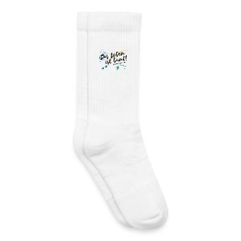 La vie est fédérale Assistante maternelle Éducateur de jardin d’enfants Garderie - Chaussettes de tennis bio enfant - blanc - Droite
