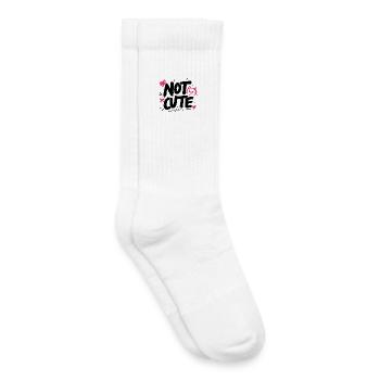 Pas mignon ! - Chaussettes de tennis bio enfant - blanc - Droite