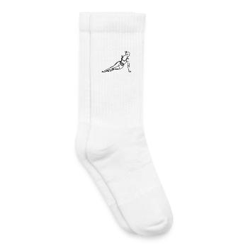 Frauen Fitness Zeichnung - Kinder Tennissocken - Weiß - Rechts