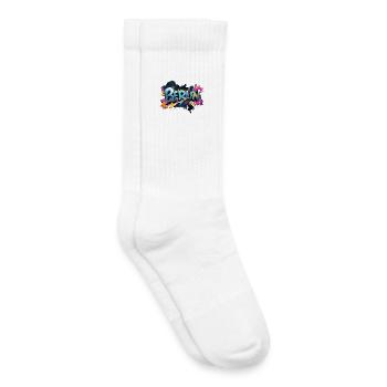 Berlin Graffiti Police Street Art Style Urbain - Chaussettes de tennis bio enfant - blanc - Droite
