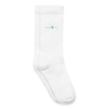 Ho Ho Ho Ho Père Noël - Chaussettes de tennis bio enfant - blanc - Droite