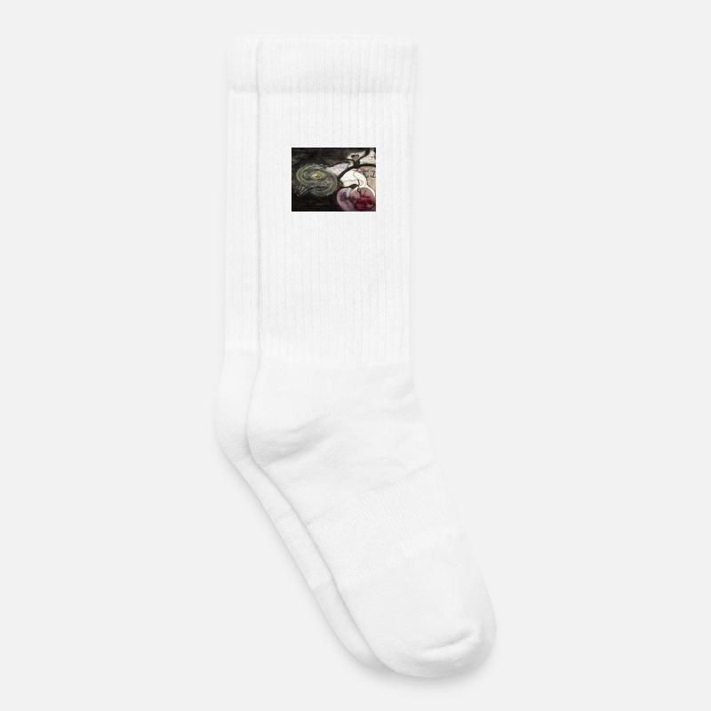 Evolutionary Clock - Kids Tennis Socks - white