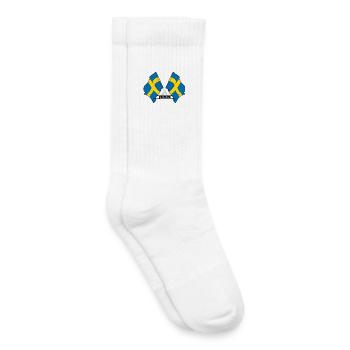 Drapeau suédois - Chaussettes de tennis bio enfant - blanc - Droite
