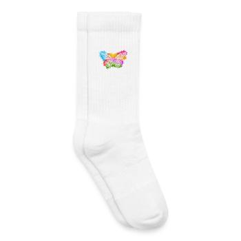 Zentangle-Schmetterling - Kinder Tennissocken - Weiß - Rechts