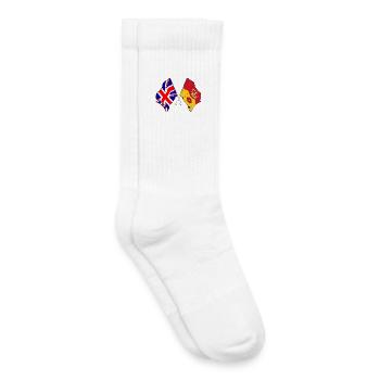 Kreuzung von Hampshire & Großbritannien - Kinder Tennissocken - Weiß - Rechts