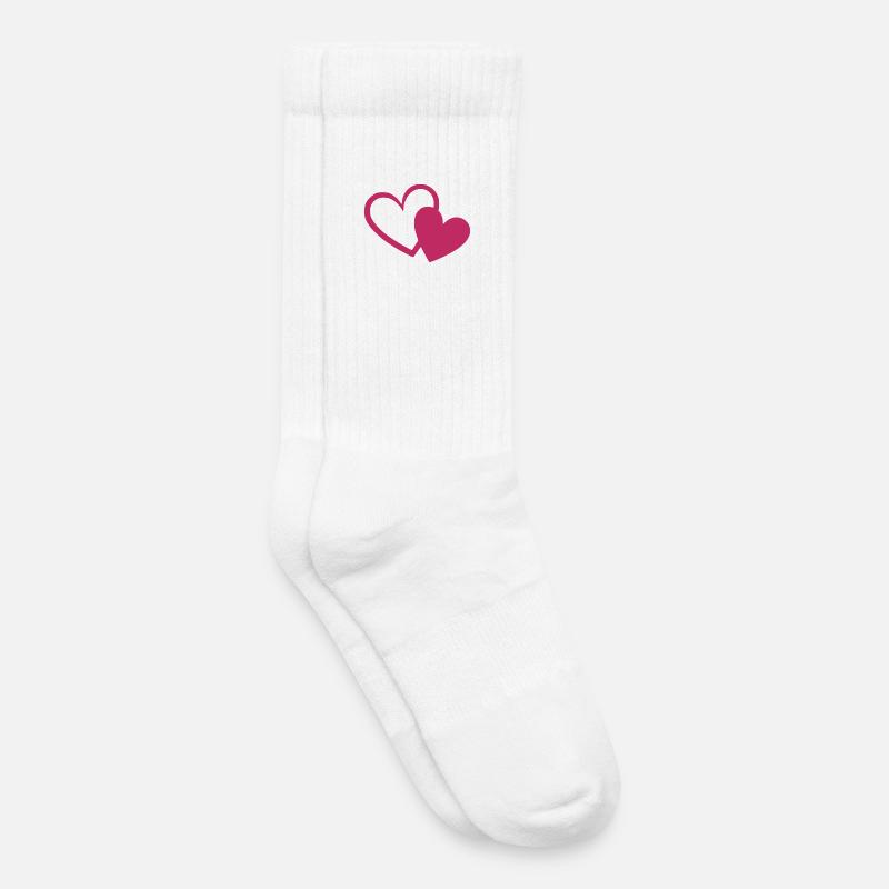 Valentinstag Herz rot Geschenk Valentinstag - Kinder Tennissocken - Weiß