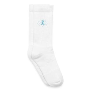 Colorful Lotus Flower Chakra - Kids Tennis Socks - white - Right