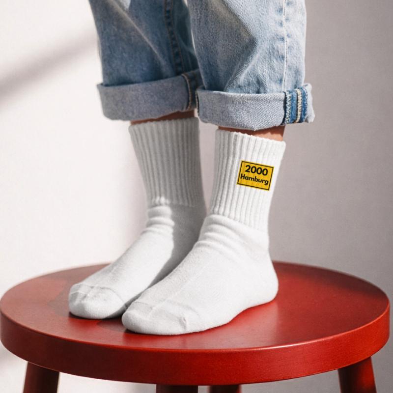 OLD POSTCODE POSTCODE RETRO 2000 HAMBURG - HAFEN Kids Tennis Socks