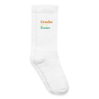 Cracks Dots Bams Mahjong Tiles Lover - Kids Tennis Socks - white - Right