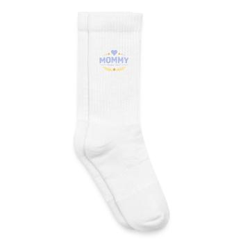 Maman depuis 2025 – Proud Mom Design - Chaussettes de tennis bio enfant - blanc - Droite