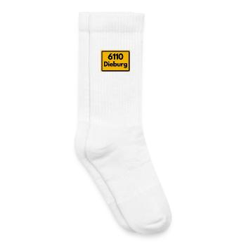 ALTE POSTLEITZAHL PLZ RETRO 6110 DIEBURG HEIMAT - Kinder Tennissocken - Weiß - Rechts