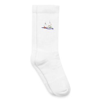 Segelboote - Kinder Tennissocken - Weiß - Rechts