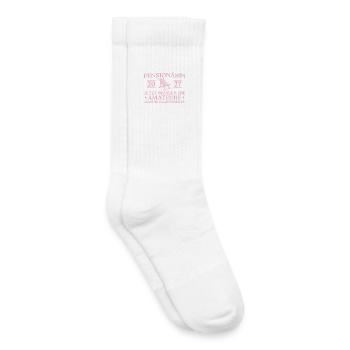 Pensionärin 2027 Liegestuhl Abschied Kollegin - Kinder Tennissocken - Weiß - Rechts