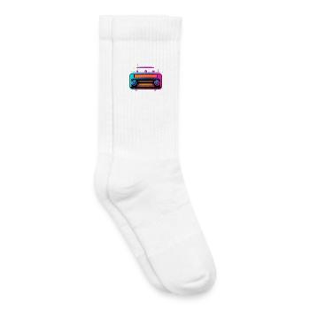 70er Jahre Radio - Kinder Tennissocken - Weiß - Rechts
