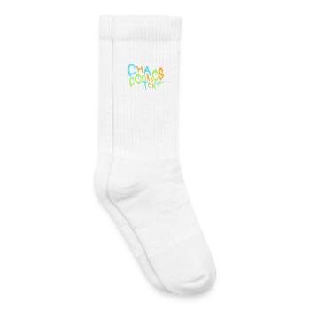 Coordinateur du Chaos Titre drôle Parents Teacher Logo - Chaussettes de tennis bio enfant - blanc - Droite