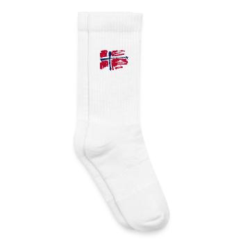 Norvège - Chaussettes de tennis bio enfant - blanc - Droite
