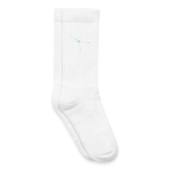  Cancer Star Constellation Zodiac Sign Pastel Blue - Kids Tennis Socks - white - Right