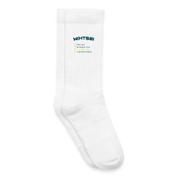 WIHTSAI | Merveilleusement imprévisible - Chaussettes de tennis bio enfant - blanc - Droite