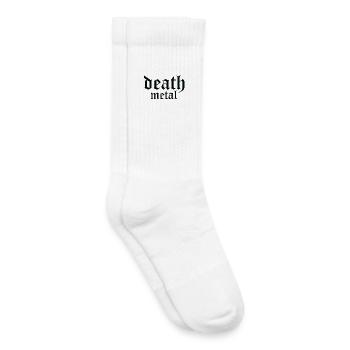Logo death metal - Chaussettes de tennis bio enfant - blanc - Droite