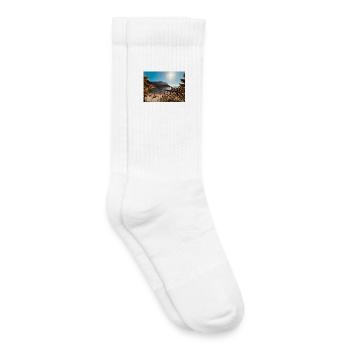 Baie de Sunny Beach - Chaussettes de tennis bio enfant - blanc - Droite