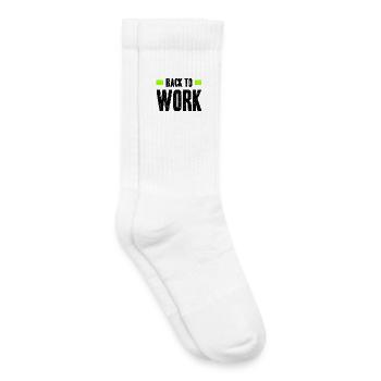 Neon-limettengrüner geometrischer Farbausbruch - Kinder Tennissocken - Weiß - Rechts