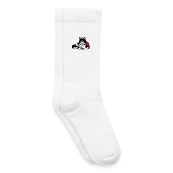 Königskatze mit Krone - Kinder Tennissocken - Weiß - Rechts