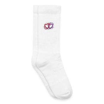 Intricate heart duets - Kids Tennis Socks - white - Right