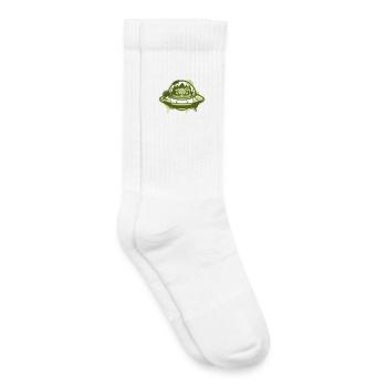 Alien Ufo Graffiti Logo - Kids Tennis Socks - white - Right