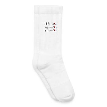 We are one Unity Team Design - Kids Tennis Socks - white - Right