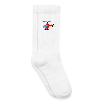 Hélicoptères pour enfants - Helicopter - Chaussettes de tennis bio enfant - blanc - Droite