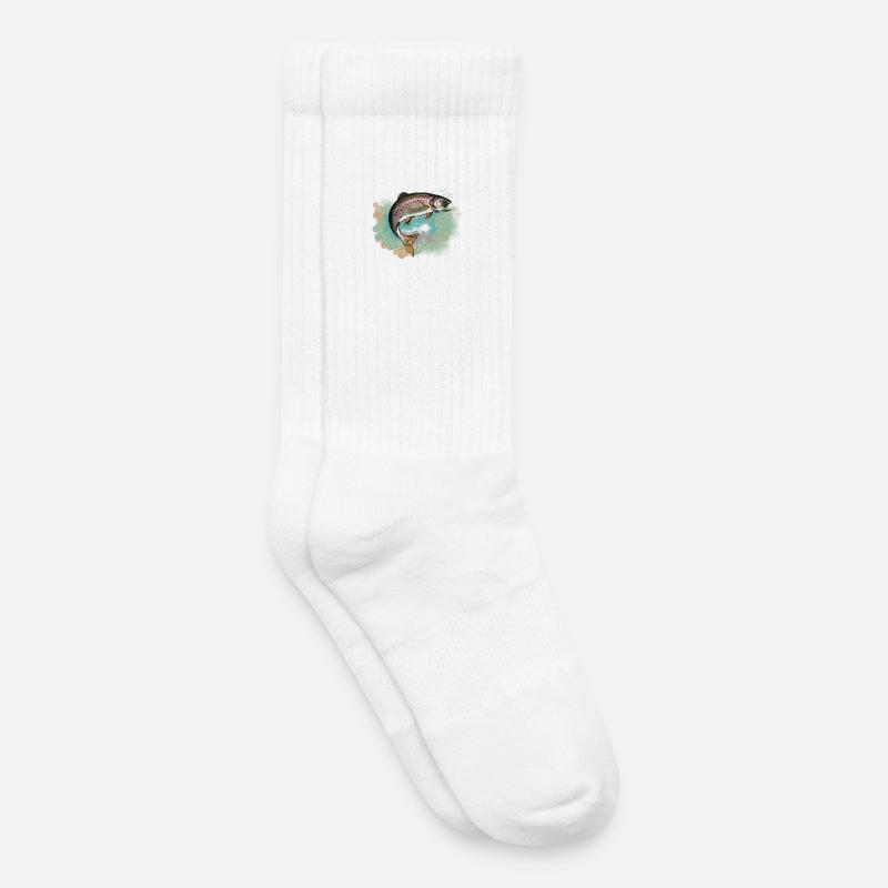 Forelle - Kinder Tennissocken - Weiß