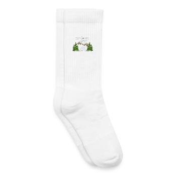 Camping Zelten Bergmotiv Geschenkidee - Kinder Tennissocken - Weiß - Rechts