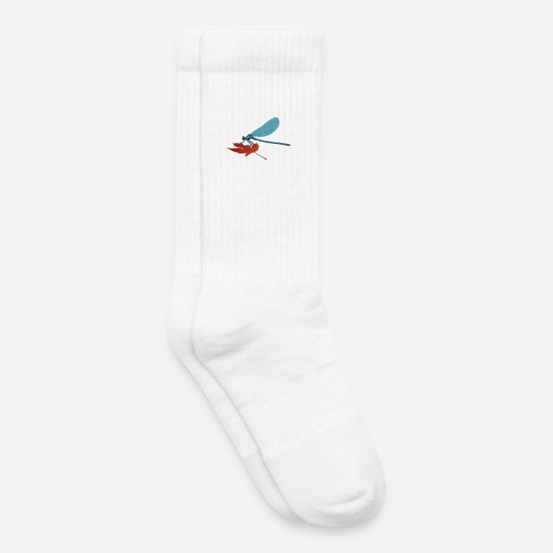 Lilli, die Libelle - Kinder Tennissocken - Weiß
