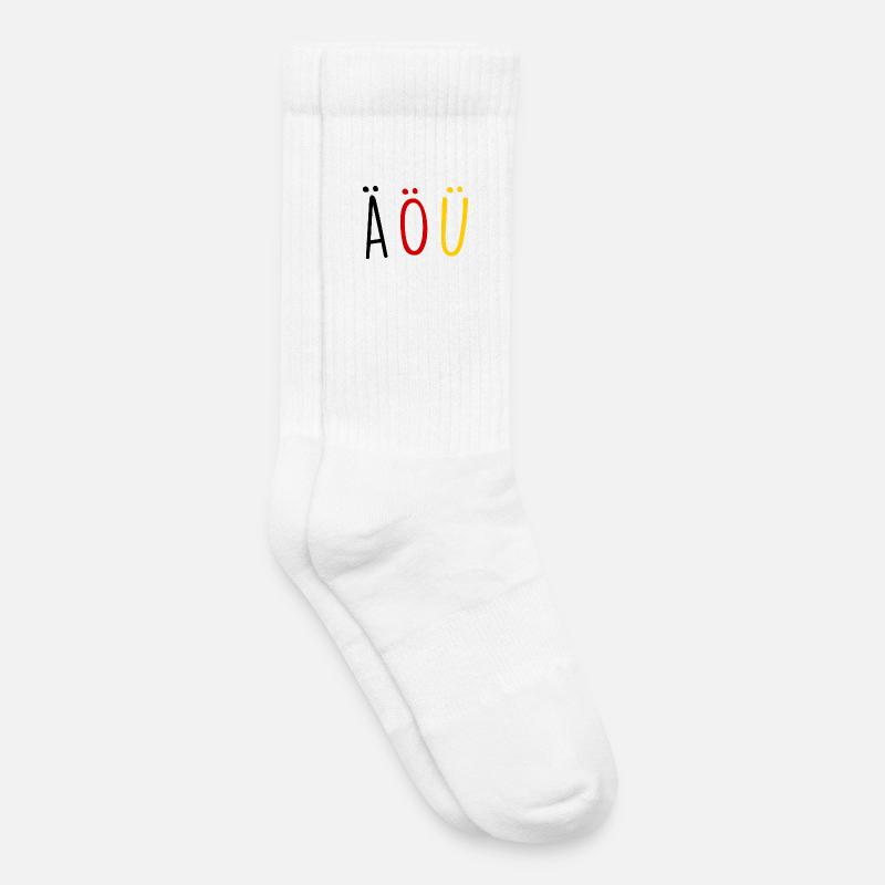 Deutsche Sprache German Language Umlaut Flagge - Kinder Tennissocken - Weiß
