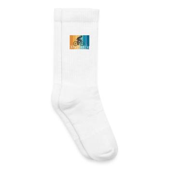 Road Bike Vintage Retro Cycling Bike Cadeau - Chaussettes de tennis bio enfant - blanc - Droite