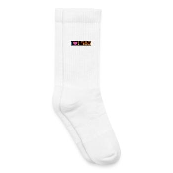 J’adore 1980 - Design des années 80 - Chaussettes de tennis bio enfant - blanc - Droite