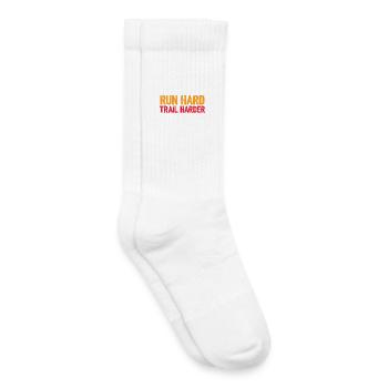 Laufen Sie hart. Härterer Trail. - Kinder Tennissocken - Weiß - Rechts