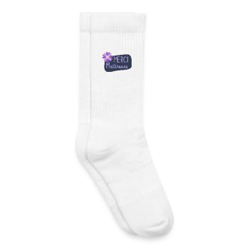 MAÎTRESSE. MERCI. MERCI MAÎTRESSE. CADEAU - Chaussettes de tennis bio enfant - blanc - Droite