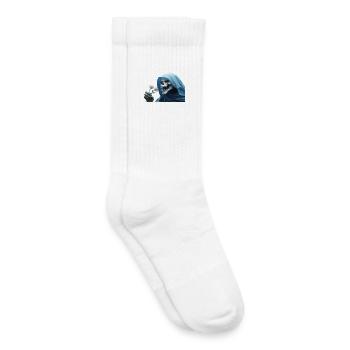 Rose blanche pour la cape de tête de tête de faucheuse - Chaussettes de tennis bio enfant - blanc - Droite