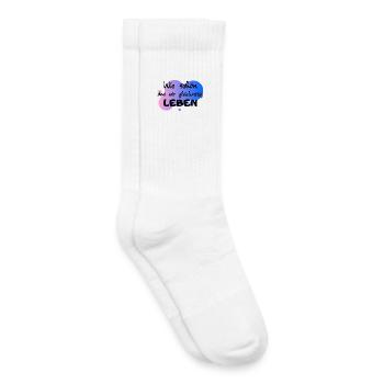 Wie schön das wir gleichzeitig Leben - Kinder Tennissocken - Weiß - Rechts