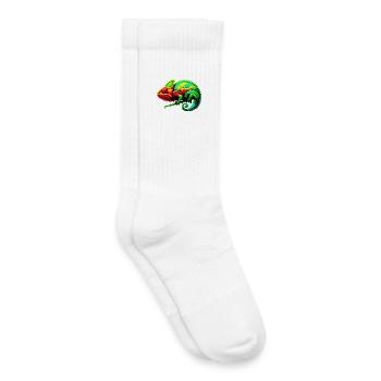 Caméléon - Chaussettes de tennis bio enfant - blanc - Droite