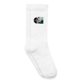 Vinyle - Chaussettes de tennis bio enfant - blanc - Droite
