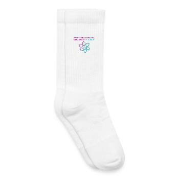 Vertrau mir, meine Mama ist Wissenschaftlerin - Kinder Tennissocken - Weiß - Rechts