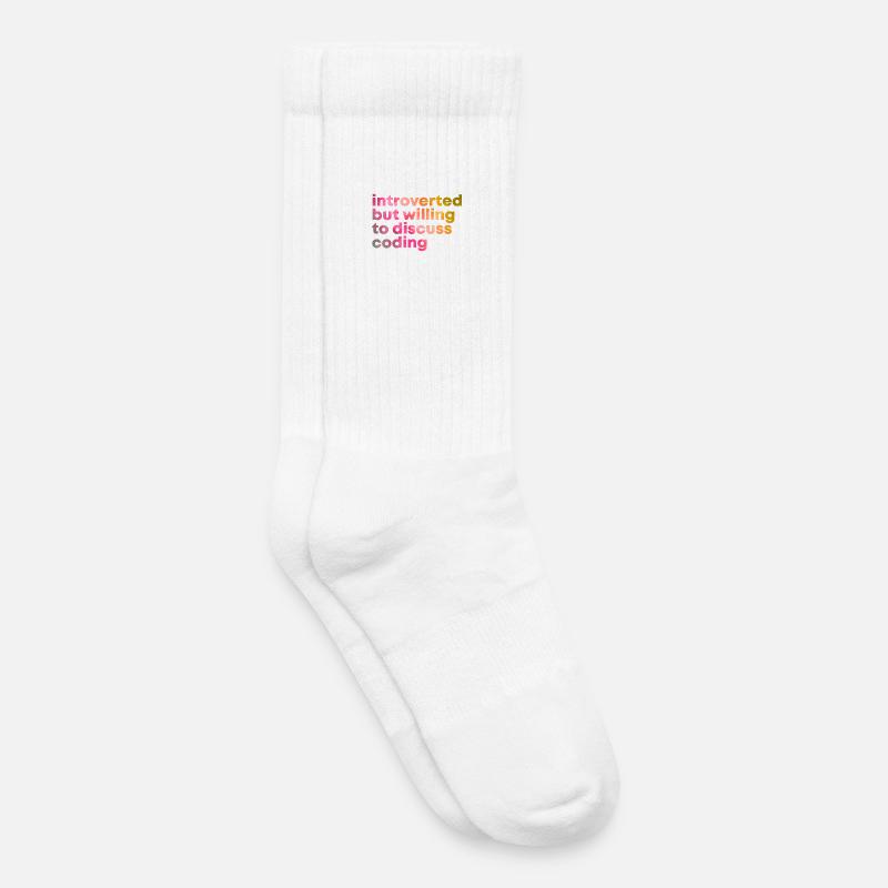 codage - Chaussettes de tennis bio enfant - blanc