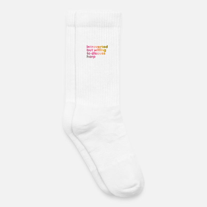 Harfe - Kinder Tennissocken - Weiß