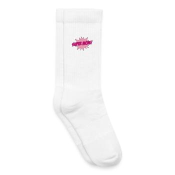 Super Mom - Muttertag - Kinder Tennissocken - Weiß - Rechts