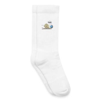 Rennschnecke - jetzt auch in blau - Kinder Tennissocken - Weiß - Rechts